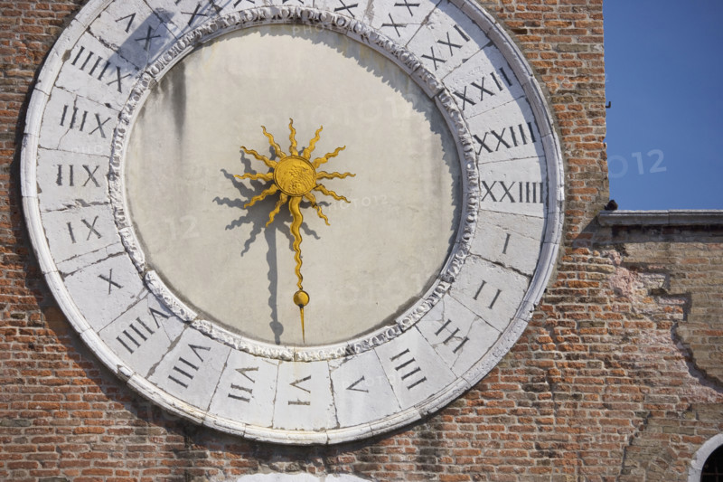 Clock of San Giacomo di Rialto San Polo Venice Italy .