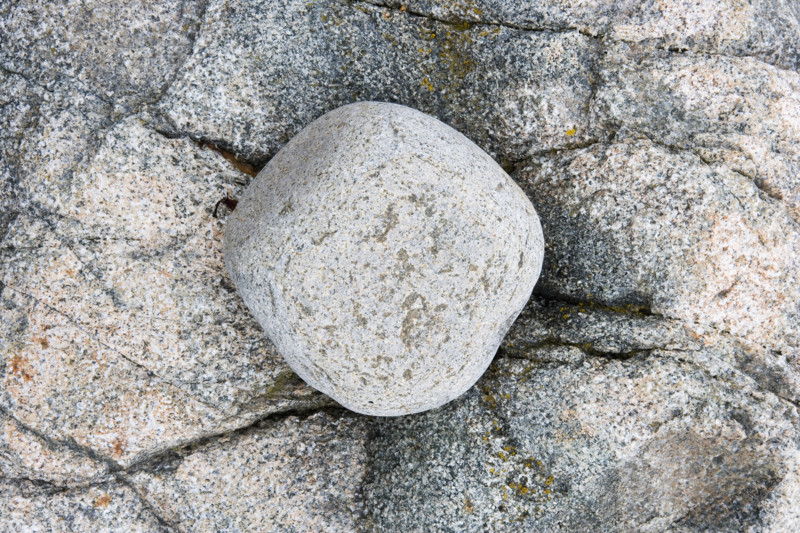 Boulder on the Maine coast.