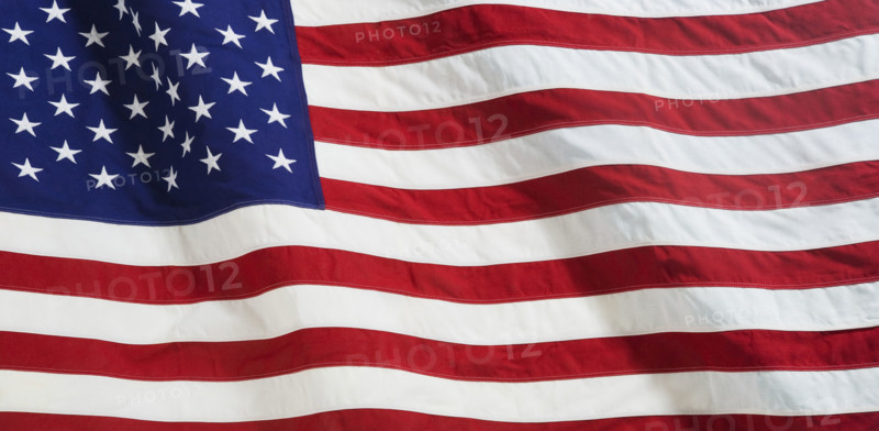 Closeup of the American flag.