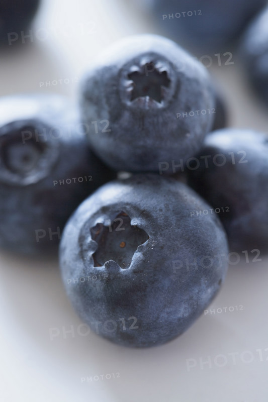 Extreme closeup of blueberries.