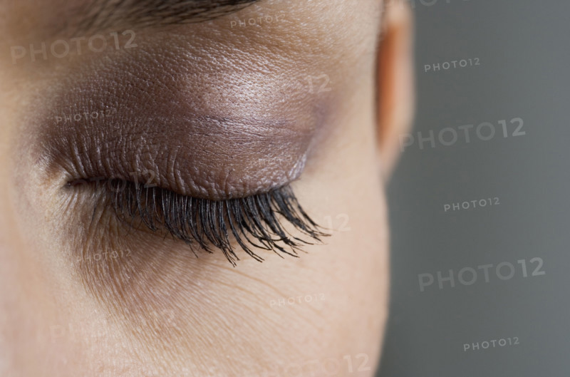 Coseup of a female eyelid.