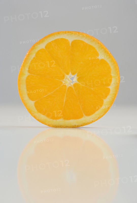 Round slice of an orange.