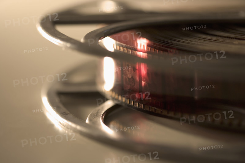 Closeup of edge of film reel.