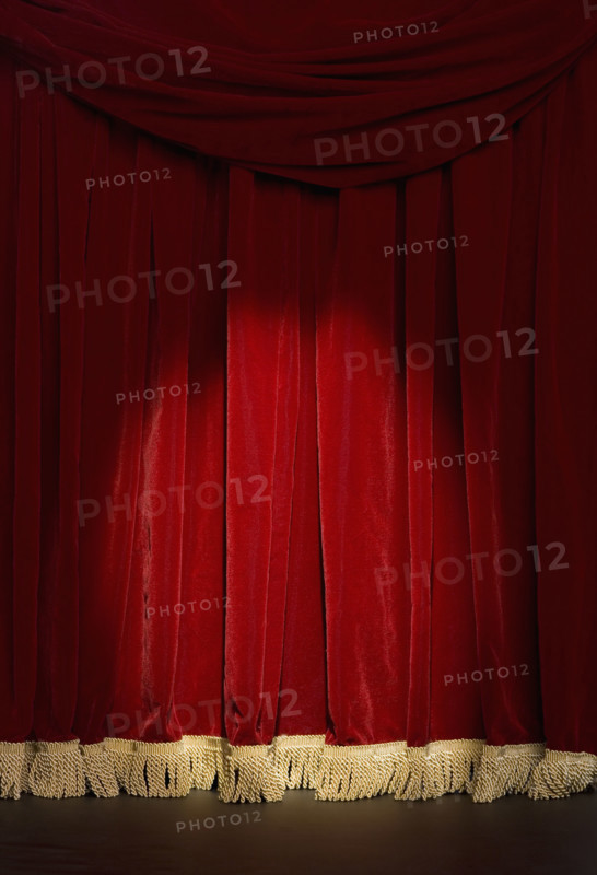 Curtain with spotlight.