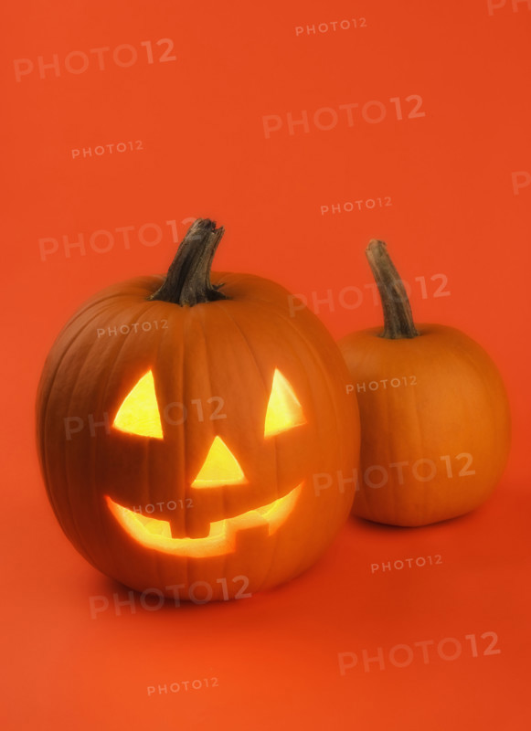Still life of a jack o lantern.