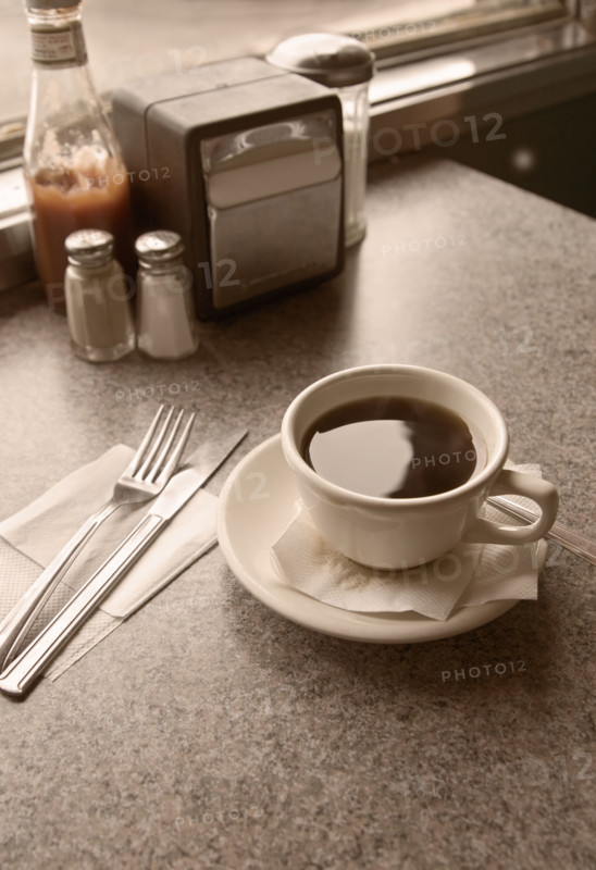 Sill life of a cup of coffee.