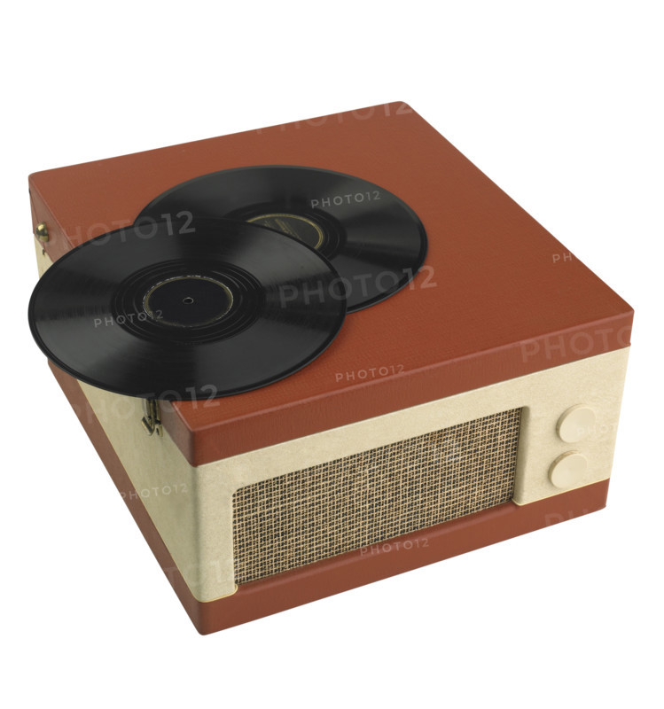 Still life of record player.