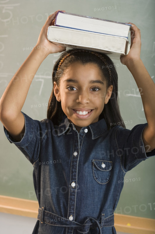 Young girl in classroom.