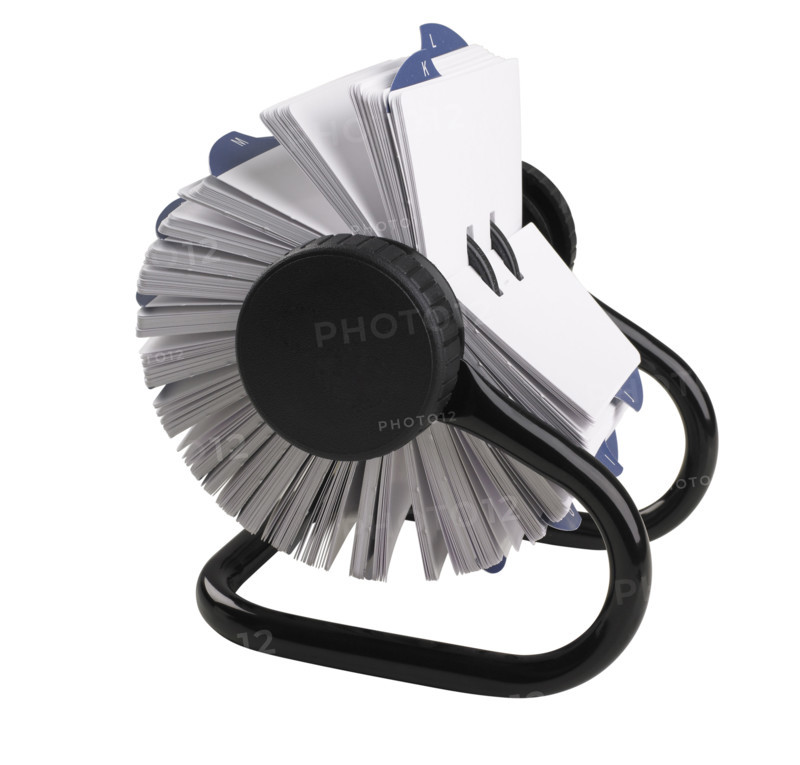 Still life of a rolodex.