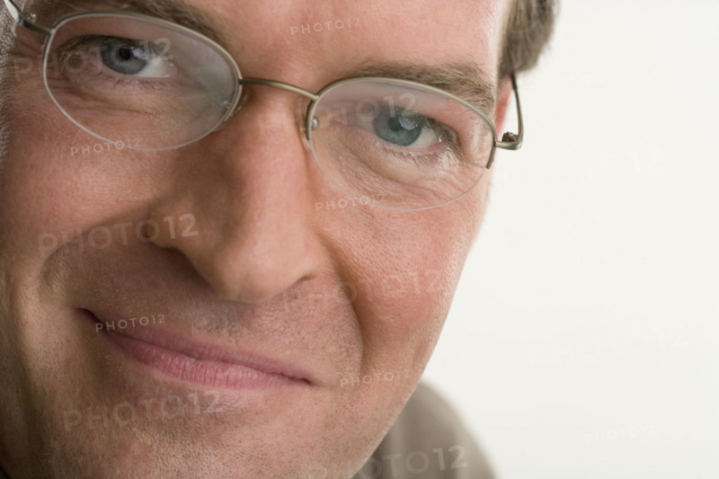 Closeup of a cheerful man.