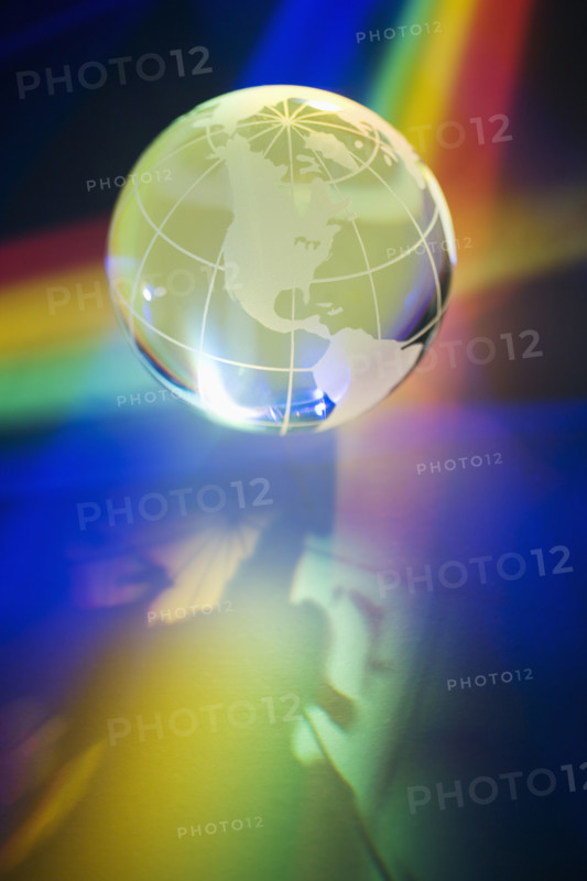 Light passing through a globe.