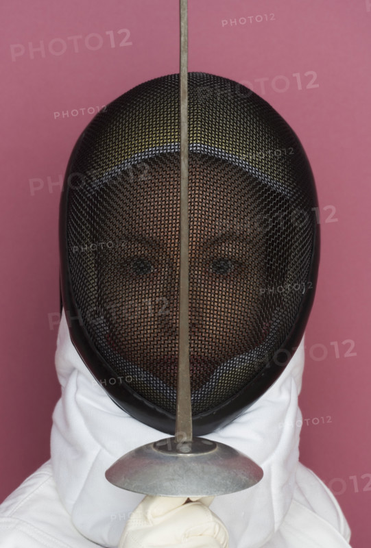 Portrait of a fencer.