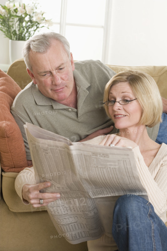 Couple relaxing at home.