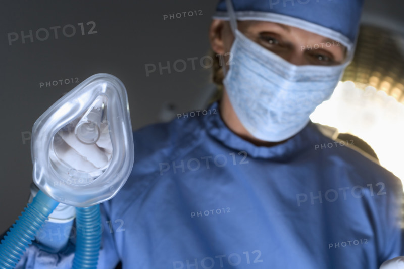 Anesthesiologist at work.