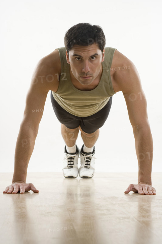 Man doing pushups.
