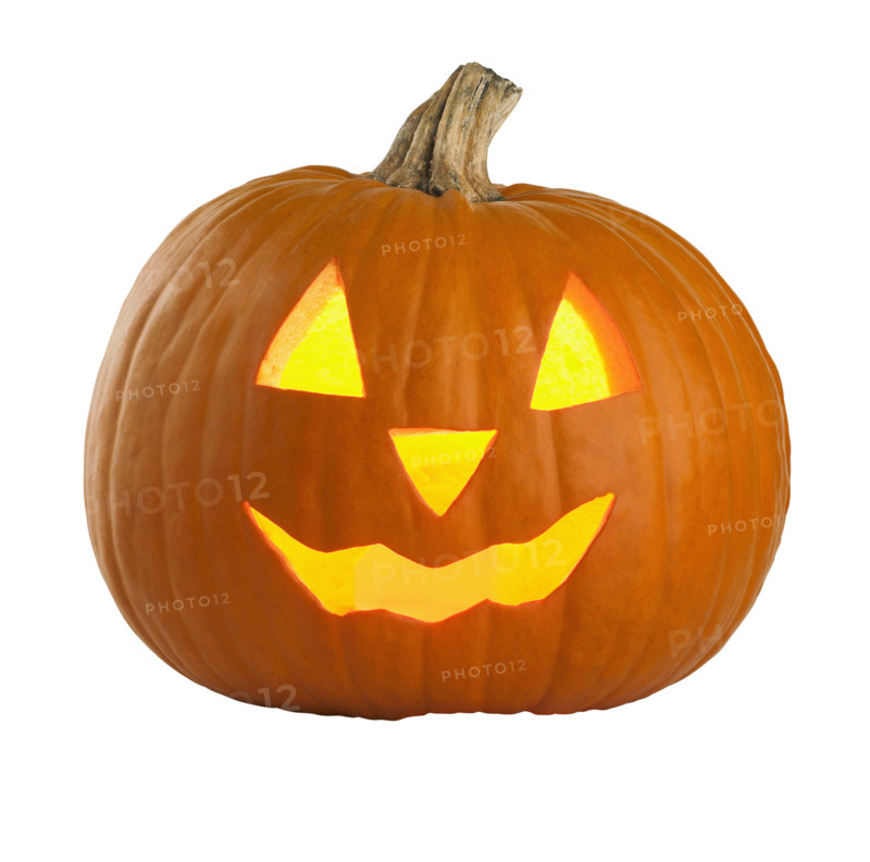 Still life of a jack o lantern.