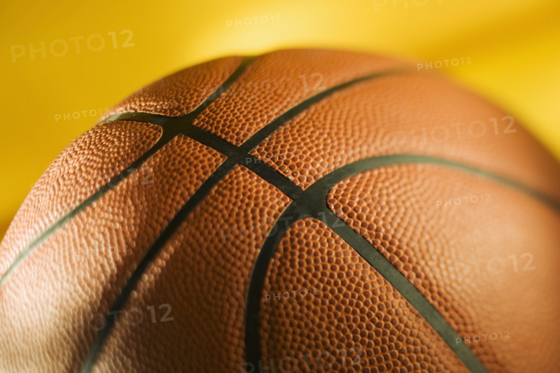 Closeup of a basketball.