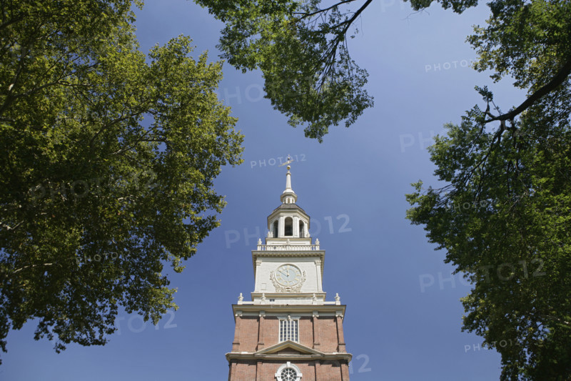 Independence Hall Tower in Philadelphia PA.