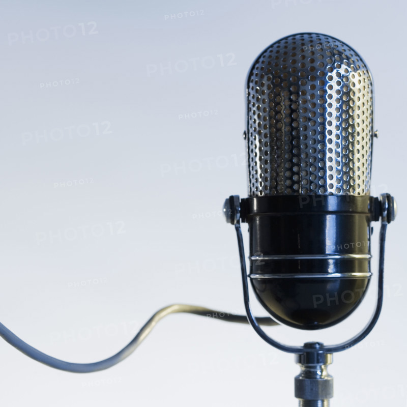 Close up of radio microphone.
