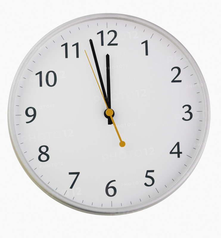 Studio shot of wall clock.