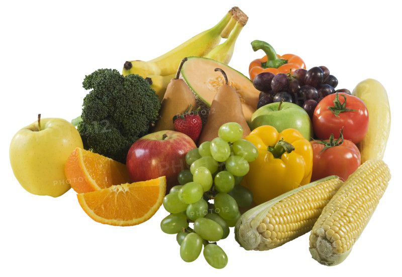 Studio shot of fruit and vegetables.