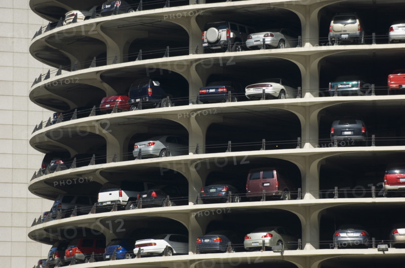 Parking garage Marina City Chicago Illinois USA.