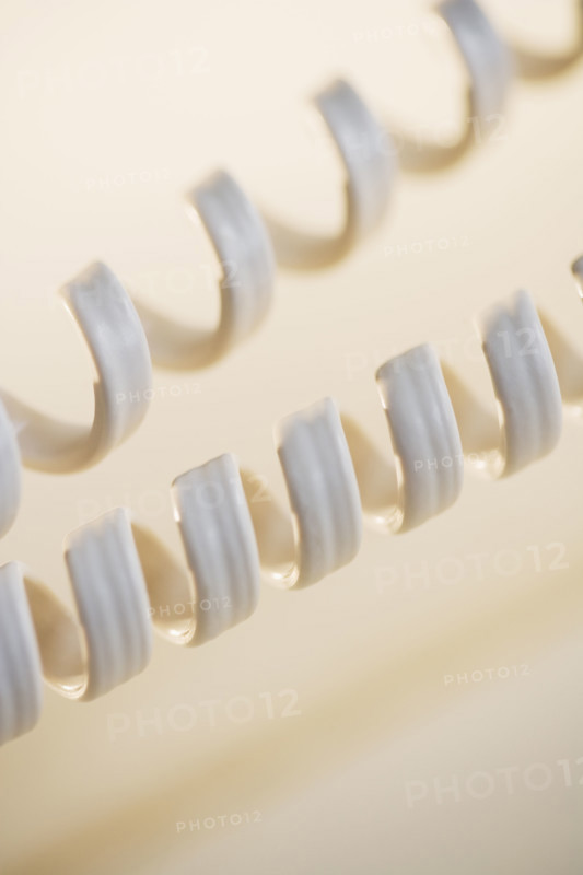 Close up of telephone cords.