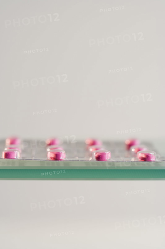 Close up of pills in bubble pack.