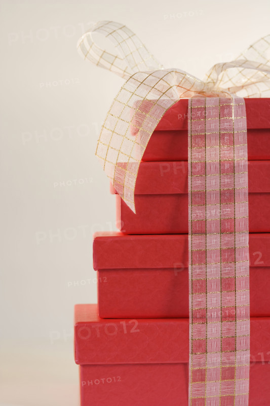 Studio shot of stacked gifts.
