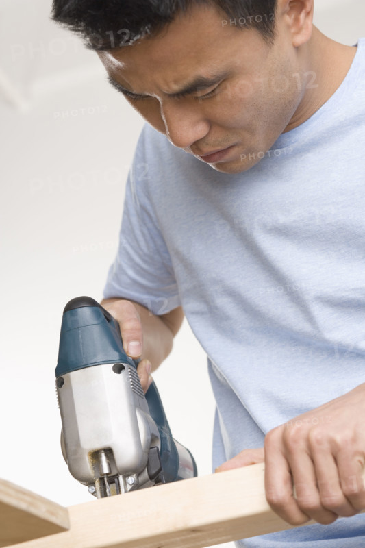 Man doing home repairs.