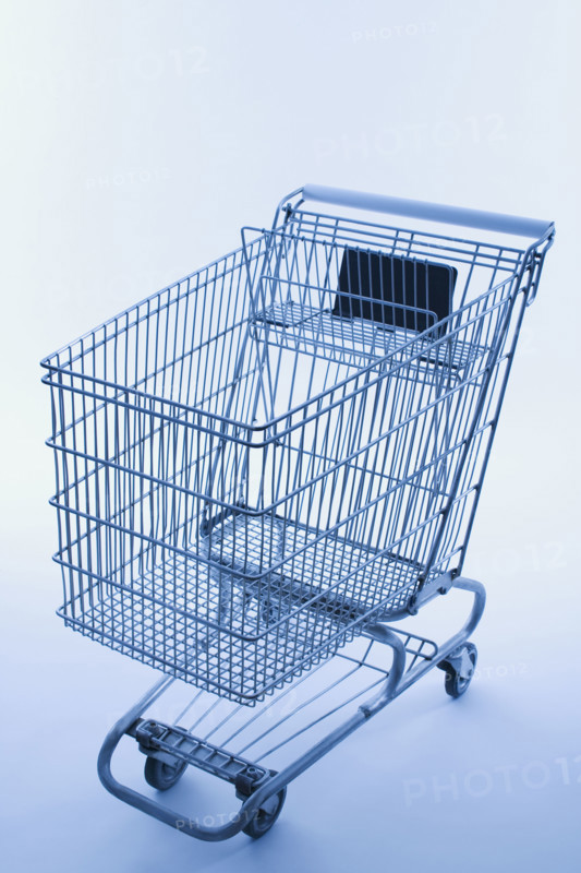 Studio shot of shopping cart.