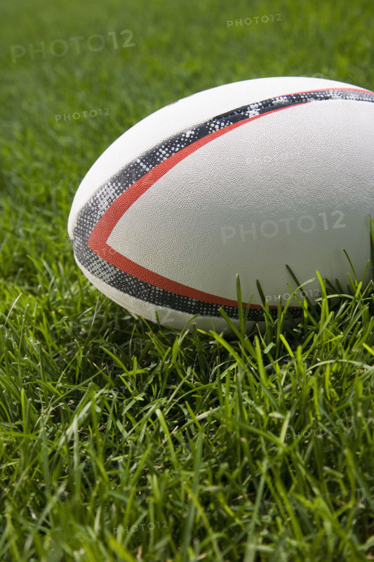 Close up of ball in grass.