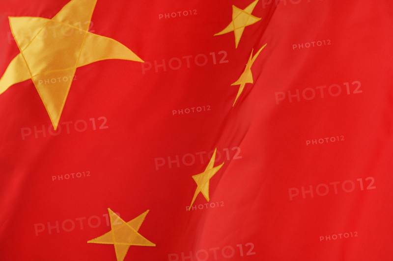 Close up of Chinese flag.