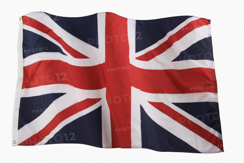 Studio shot of British flag.