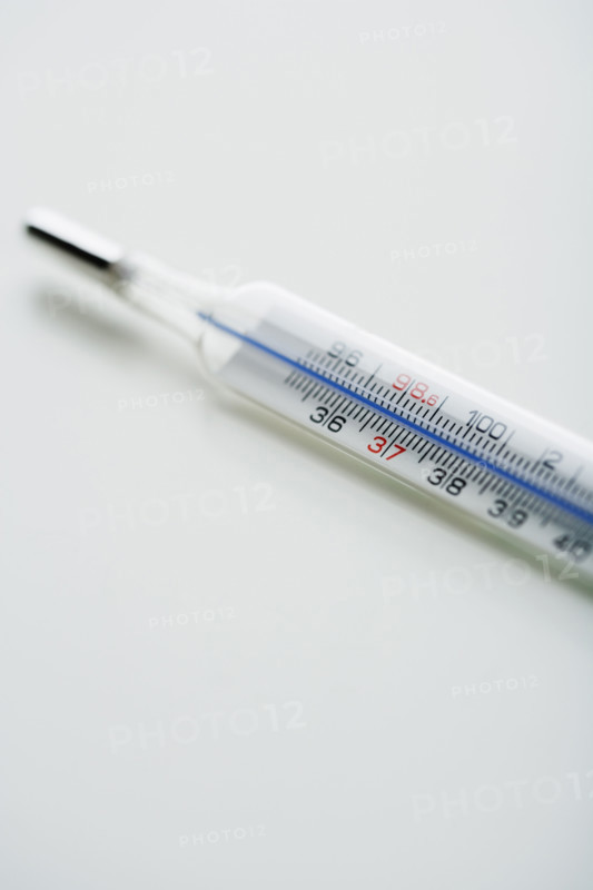 Close up of thermometer.
