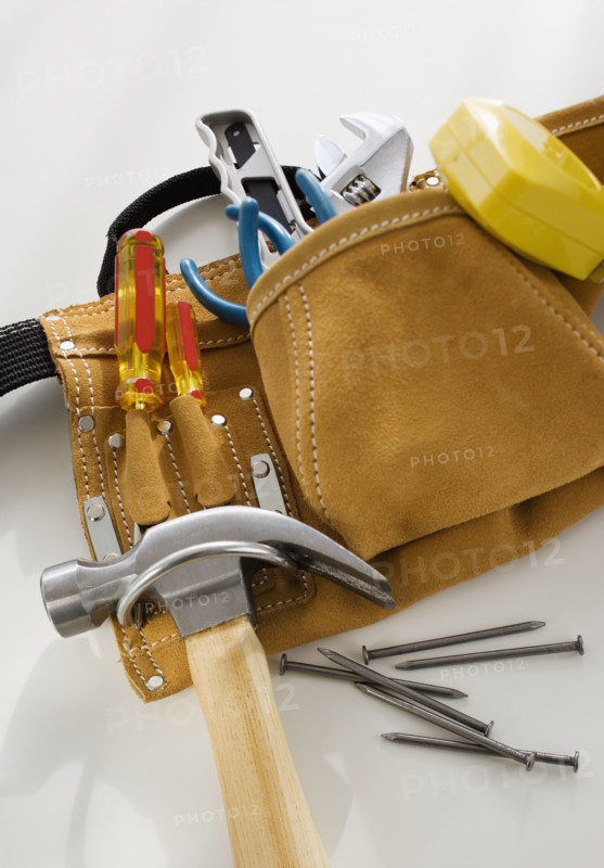 Close up of tool belt.