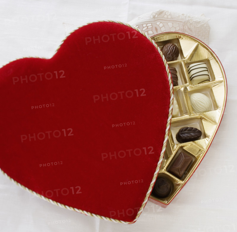 Heart shaped box of candy.