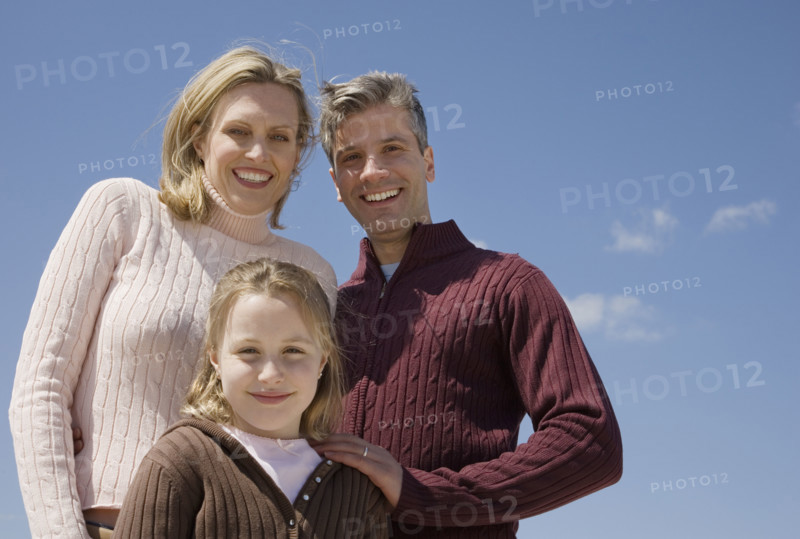 Low angle view of family .