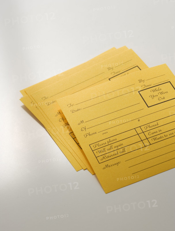 Stack of message cards.