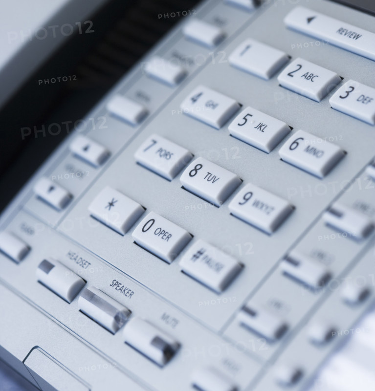 Close up of telephone keypad.