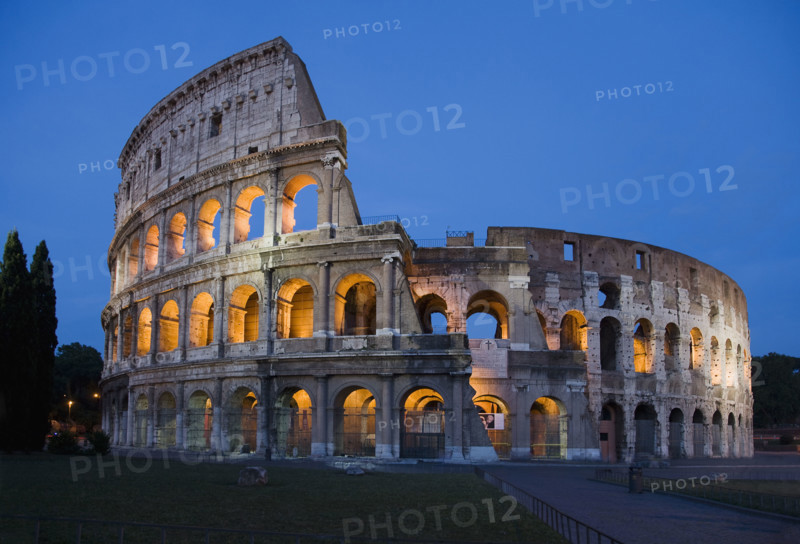 The Colosseum at night, Italy.