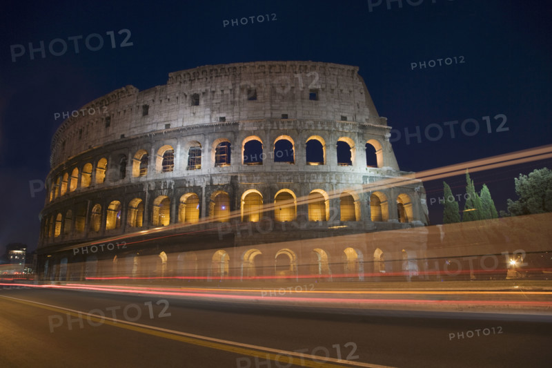 The Colosseum at night, Italy.