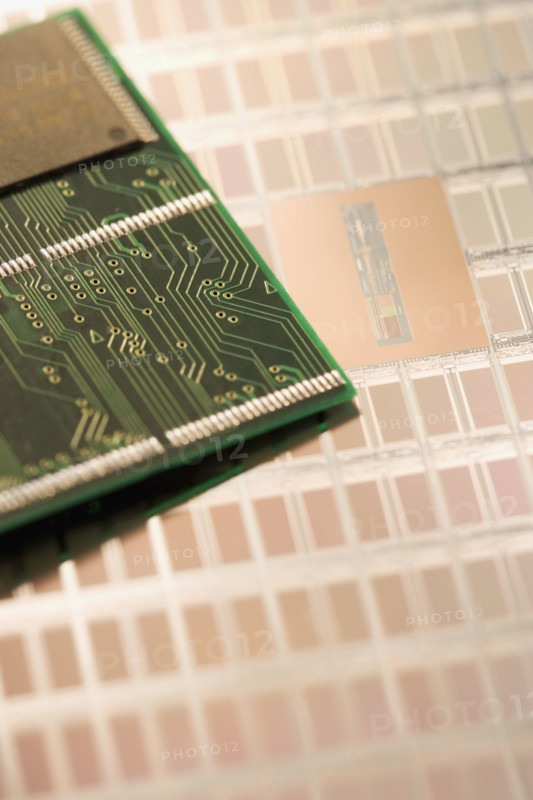 Close up of computer chip.
