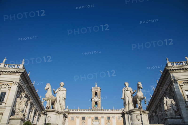 Statues of Castor and Pollux, Piazza del Campidoglio, Italy.