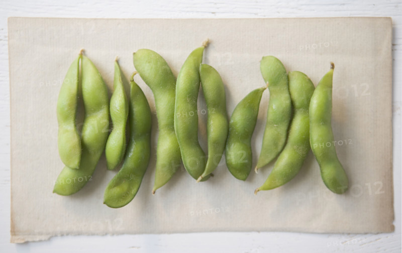 Closeup of soy beans. Date : 2006