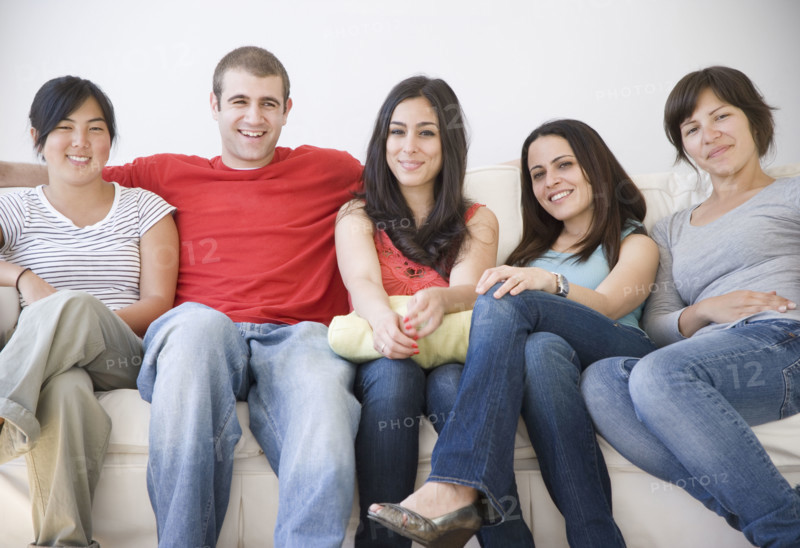 Friends on sofa. Date : 2007