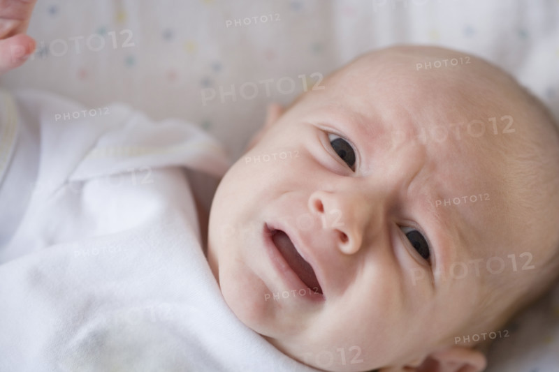 Close up of crying baby. Date : 2007