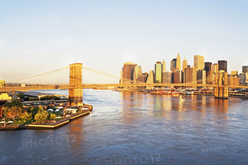 New York City skyline and Brooklyn bridge. Date : 2007