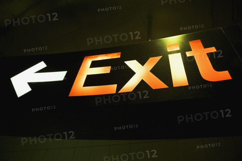 Exit sign. Date : 2007