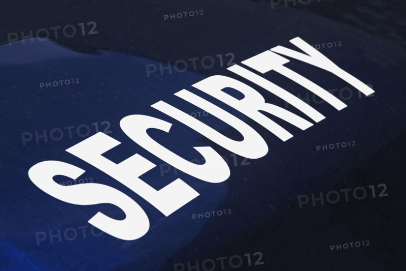 Close up of Security shirt. Date : 2007